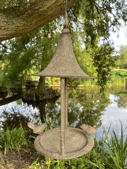 Hanging Bird Feeder In Aged Finish, 3 of 7