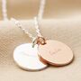 Personalised Family Names Sterling Silver Disc Necklace, thumbnail 2 of 4