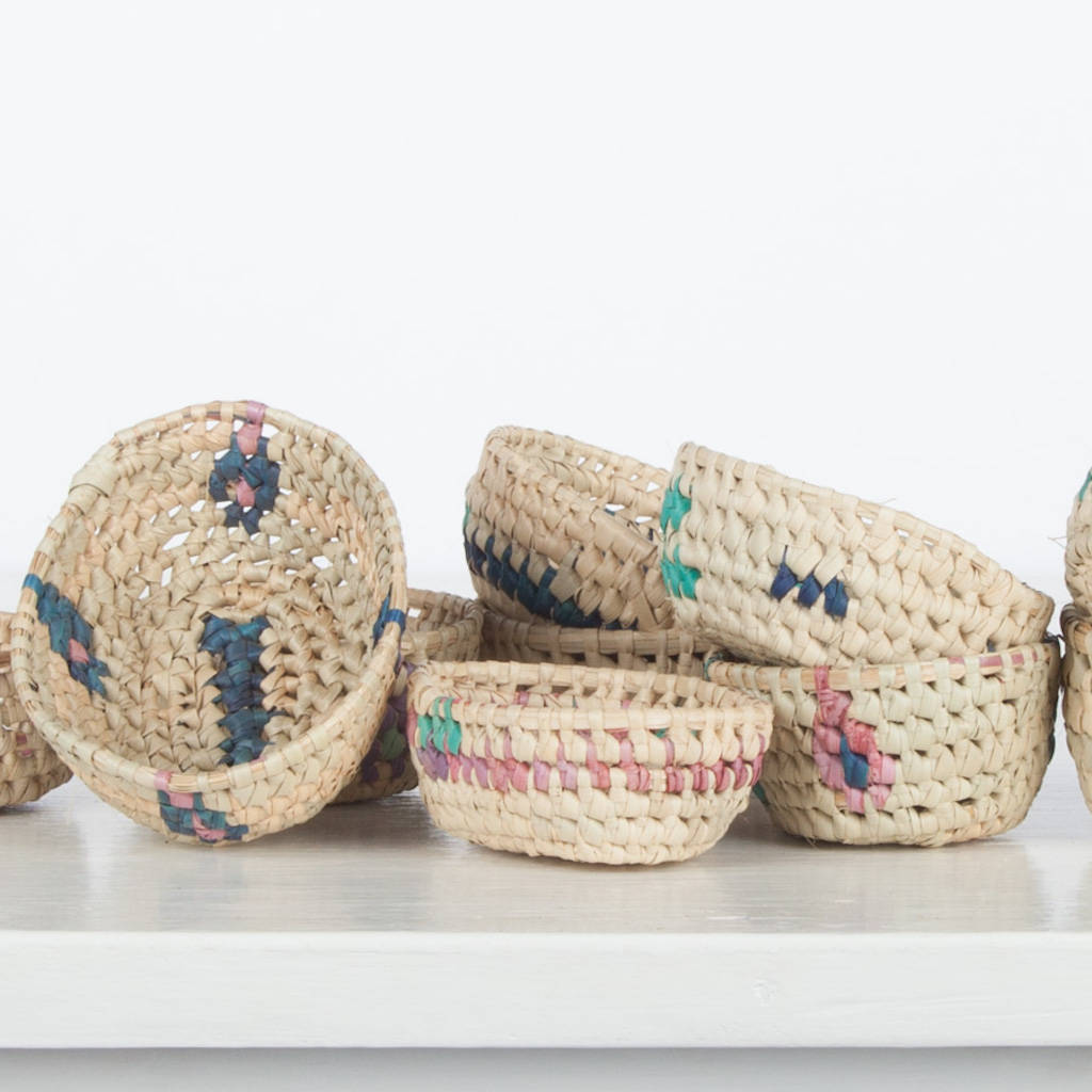 set of three mini baskets by the basket room