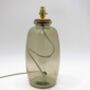 41cm Almond Recycled Glass Lamp With Linen Flex, thumbnail 1 of 3