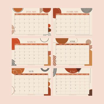 2025 Desk Calendar | Abstract Boho, 2 of 5