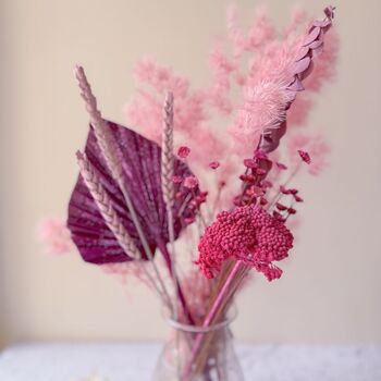 Pink Dried Florals With Vase Arrangement, 3 of 3