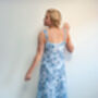 Lacey Nightie In Pink And Blue Floral Print, thumbnail 6 of 7