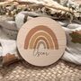 Personalised Earthy Rainbow Name Plaque | Wooden Nursery Name Sign, thumbnail 6 of 10