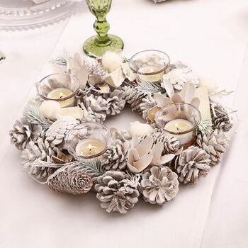 Winter Floral Christmas Door Wreath, 5 of 5