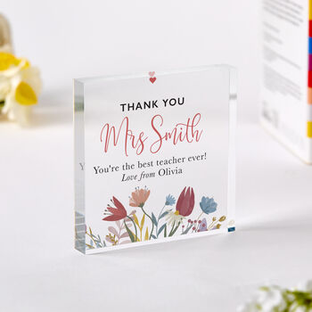 Teacher Thank You Gift Acrylic Plaque Keepsake, 3 of 4