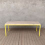 Itchen Ash Dining Table Neon Yellow Legs, thumbnail 2 of 5