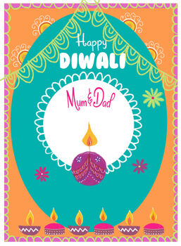 Coulurful Diwali Card, 2 of 2