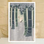 Japanese Man In Snow Print, thumbnail 2 of 3