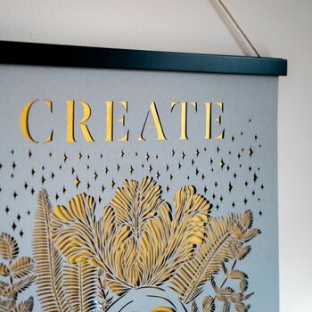 Inspirational 'Create Your Reality' Papercut Wall Art, 7 of 10