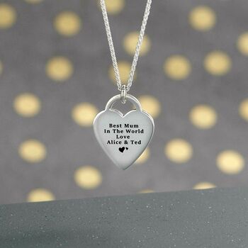 Heart Tag Personalised Silver Charm, 3 of 9
