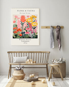 Flora And Fauna Vintage Flower Art Print, 2 of 3