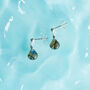 Labradorite Drop Stud Earrings Second Light Collection, thumbnail 3 of 4