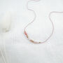 Pink Opal Silk Necklace October Birthstone Jewellery, thumbnail 1 of 2