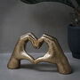 Gold Heart Hands Ornament, thumbnail 1 of 3