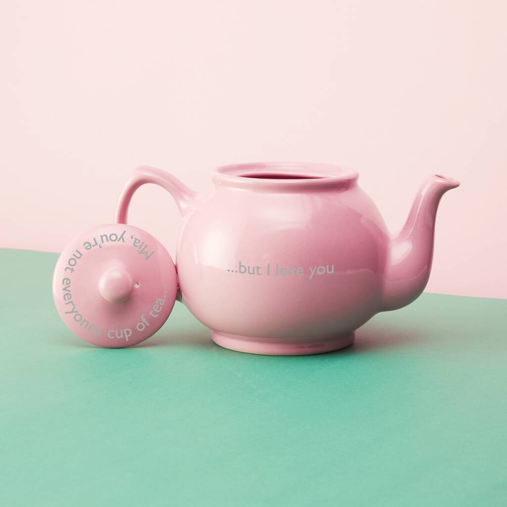 Personalised 'Love' Teapot By The Glass Yard