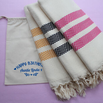 Personalised Soft Cotton Throw, Shawl, 5 of 12