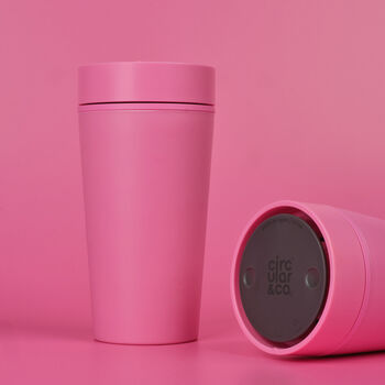 Circular And Co Coffee Cup Made From Bubblegum 8oz Pink, 4 of 8
