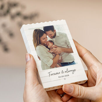 Personalised New Baby Photo Block For New Parents, 6 of 10