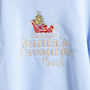 Christmas 'Santa's Favourite' Embroidered Personalised Sweatshirt Jumper With Sleigh Motif, thumbnail 5 of 6