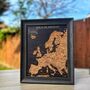 Europe Push Pin Map Europe Cork Board Travel Gift Desk Size, thumbnail 5 of 8