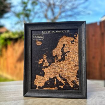 Europe Push Pin Map Europe Cork Board Travel Gift Desk Size, 5 of 8