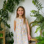 Girls Floral Sleeveless Cotton Nightie In Summer Meadow, thumbnail 2 of 5