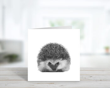 Persei The Luxury Hedgehog Blank Greeting Card, 3 of 3