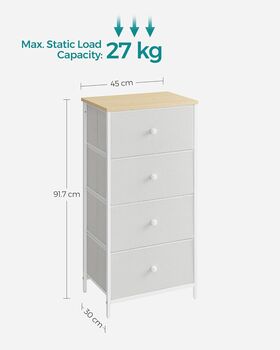 Chest Of Drawers Bedroom Fabric Drawers Storage Unit, 12 of 12
