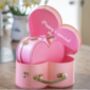 Personalised Set Of Two Pink Heart Suitcases, thumbnail 1 of 3