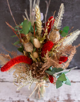 Christmas Dried Flowers Made Into A Glass Bottle, 4 of 4