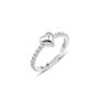 Love Heart Eternity Ring Adjustable Sterling Silver, thumbnail 5 of 5