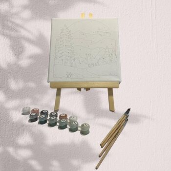 Mini Diy Painting Kit With Easel, 3 of 3