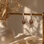 Coin Drop Silver Hoop Earrings, thumbnail 10 of 11