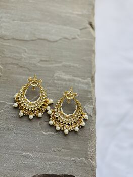 Elaiya Chandbali Gold Earrings, 5 of 5