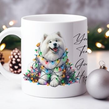 Personalised Samoyed In Christmas Lights, 6 of 10