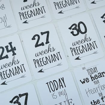 Classic Pregnancy Milestone Cards, 3 of 6