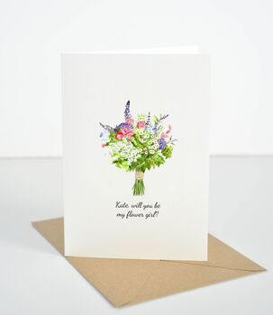 Personalised Bridesmaid Proposal Card Bouquet, 2 of 3