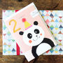 Gold Foiled Panda 2nd Birthday Card, thumbnail 1 of 6