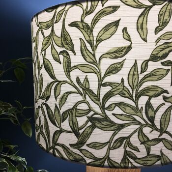 Entwistle Willow Green Botanical Drum Lampshade, 4 of 8