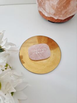 Here For You Always Rose Quartz Sentiment Stone, 2 of 5