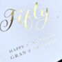 Personalised Golden Wedding Anniversary Metallic Card, thumbnail 3 of 3