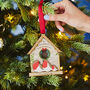 Family Bird House And Robins Christmas Decoration, thumbnail 1 of 5