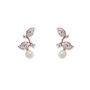 Aphrodite Rhodium, Gold Or Rose Gold Plated Earrings, thumbnail 4 of 11