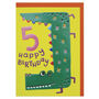 Happy Smiling Age Five Children's Birthday Card, thumbnail 1 of 2