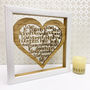 Personalised 'Love Is…' Wooden Heart Artwork, thumbnail 1 of 3