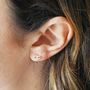 Sterling Silver Interlocking Heart Stud Earrings, thumbnail 1 of 2