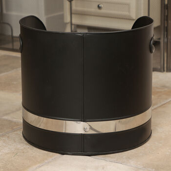 Contemporary Black And Silver Log Bucket, 5 of 8