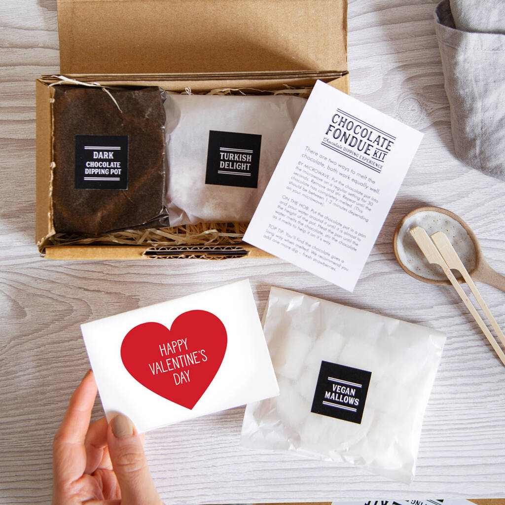 Vegan Night In Chocolate Fondue Dipping Set By Quirky Chocolate