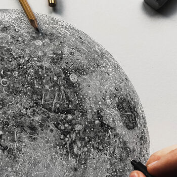 Personalised Lunar Moon Artwork, 3 of 9